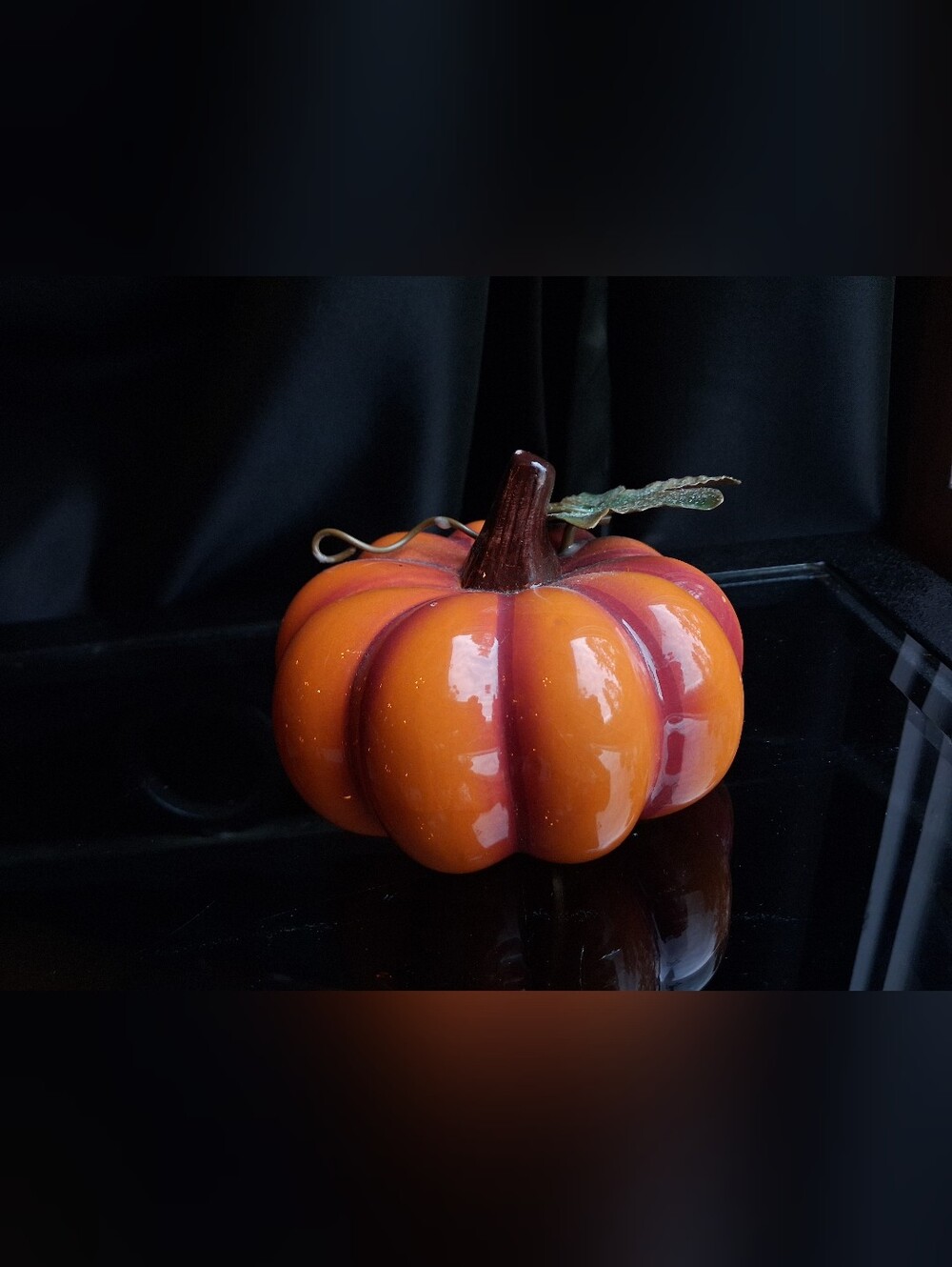 Vintage Large Ceramic Pumpkin Pair - Picture 5 of 10